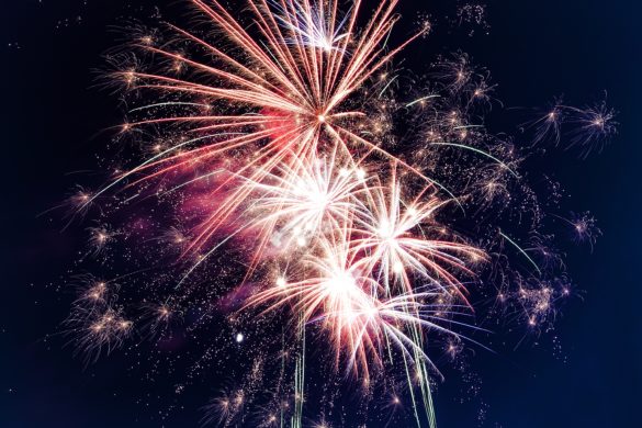 Image of fireworks in night sky