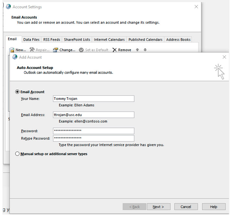 Setting up mail in Microsoft Outlook – Support