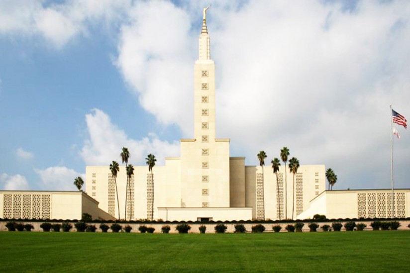 Mormon temple lawn