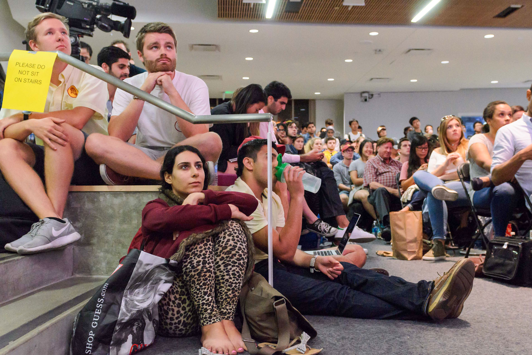 Students watching election