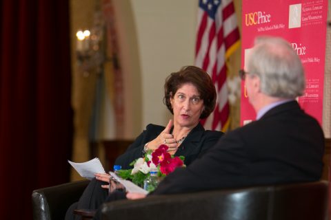 Mara Liasson speaking at Price School