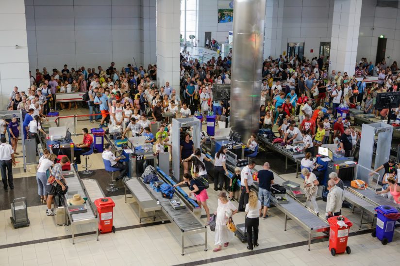 Airport checkpoint in Turkey