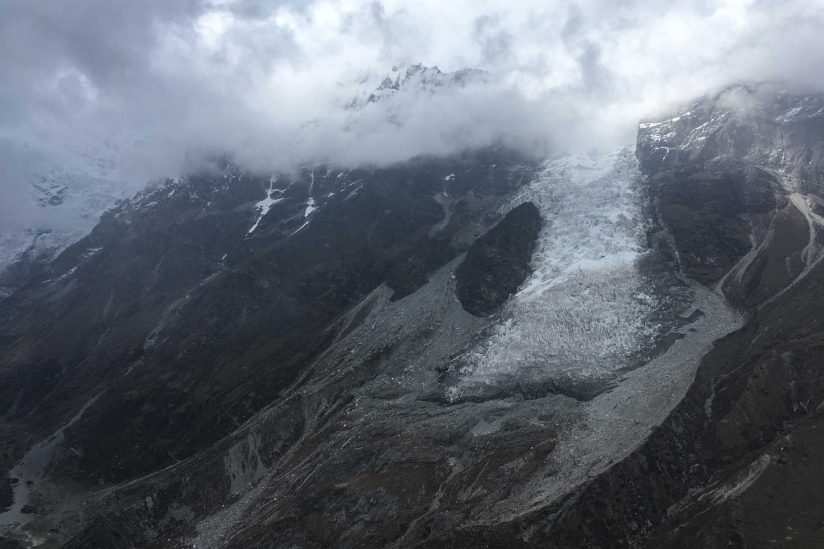Glaciar on mountain