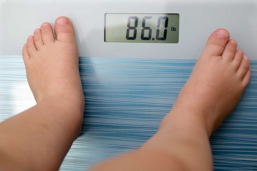 child on scale