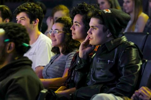 students in audience at USC School of Dramatic Arts