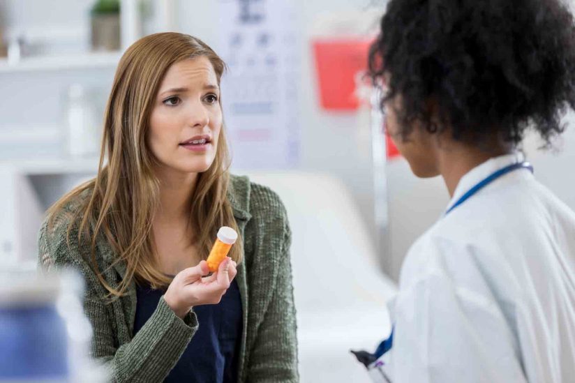 worried patient talking to healthcare professional