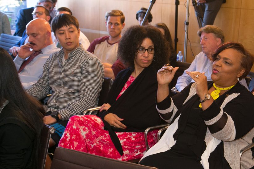 audience at talk by Raphael Bostic