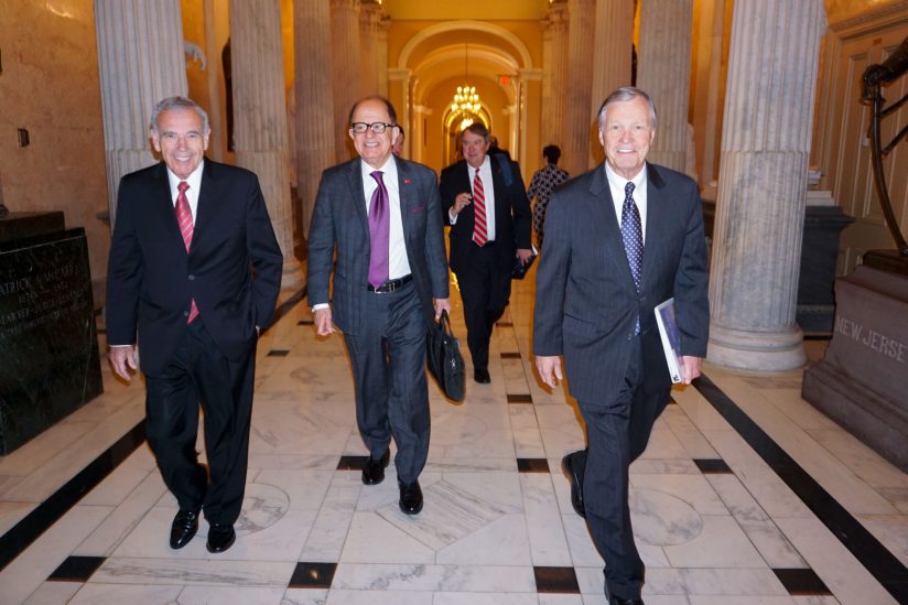 President Nikias with Ed Roski Chris Cox and David Brown