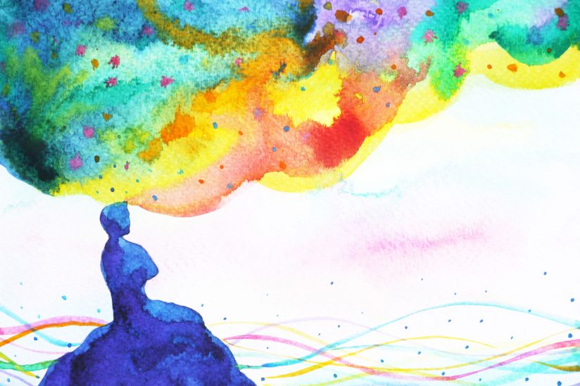 education expands the mind colorful concept illustration