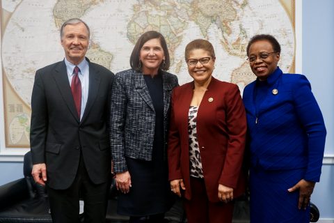 USC delegation in D.C.: Chris Cox, Kathy Lenenthal, Karen Bass and Wanda Austin