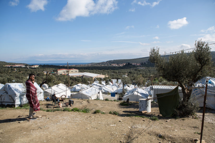 student in refugee research project