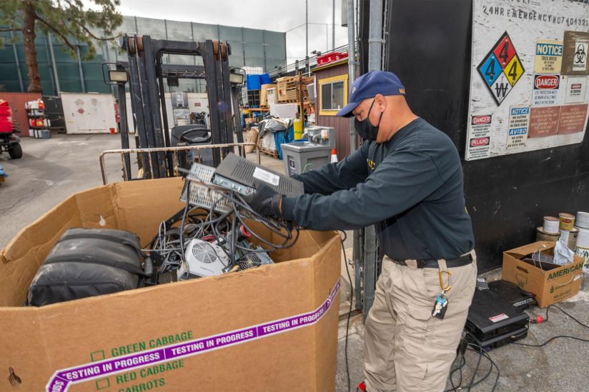 USC used electronics being sorted