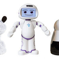three cute robots