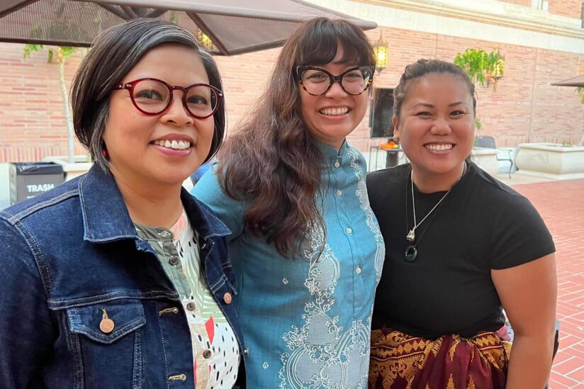 Pilipino American History Month: exhibit curators Melanee Viscedo, Vanessa Gomez Brake and Alyssa Adraneda