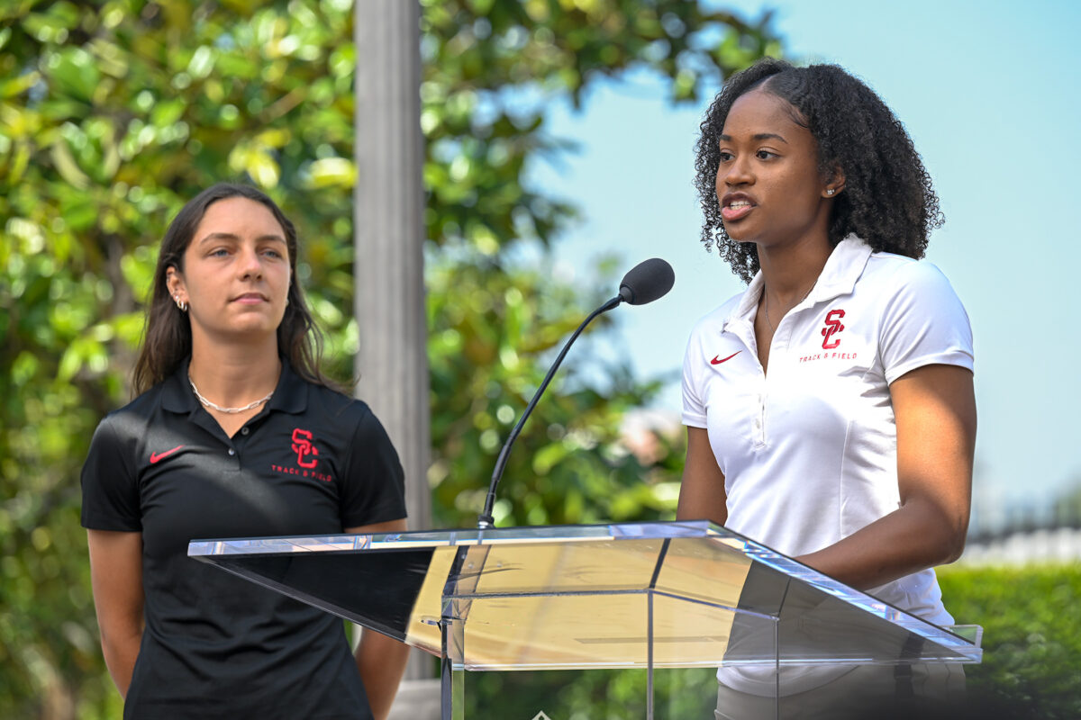 Home of USC track and field team renamed Allyson Felix Field